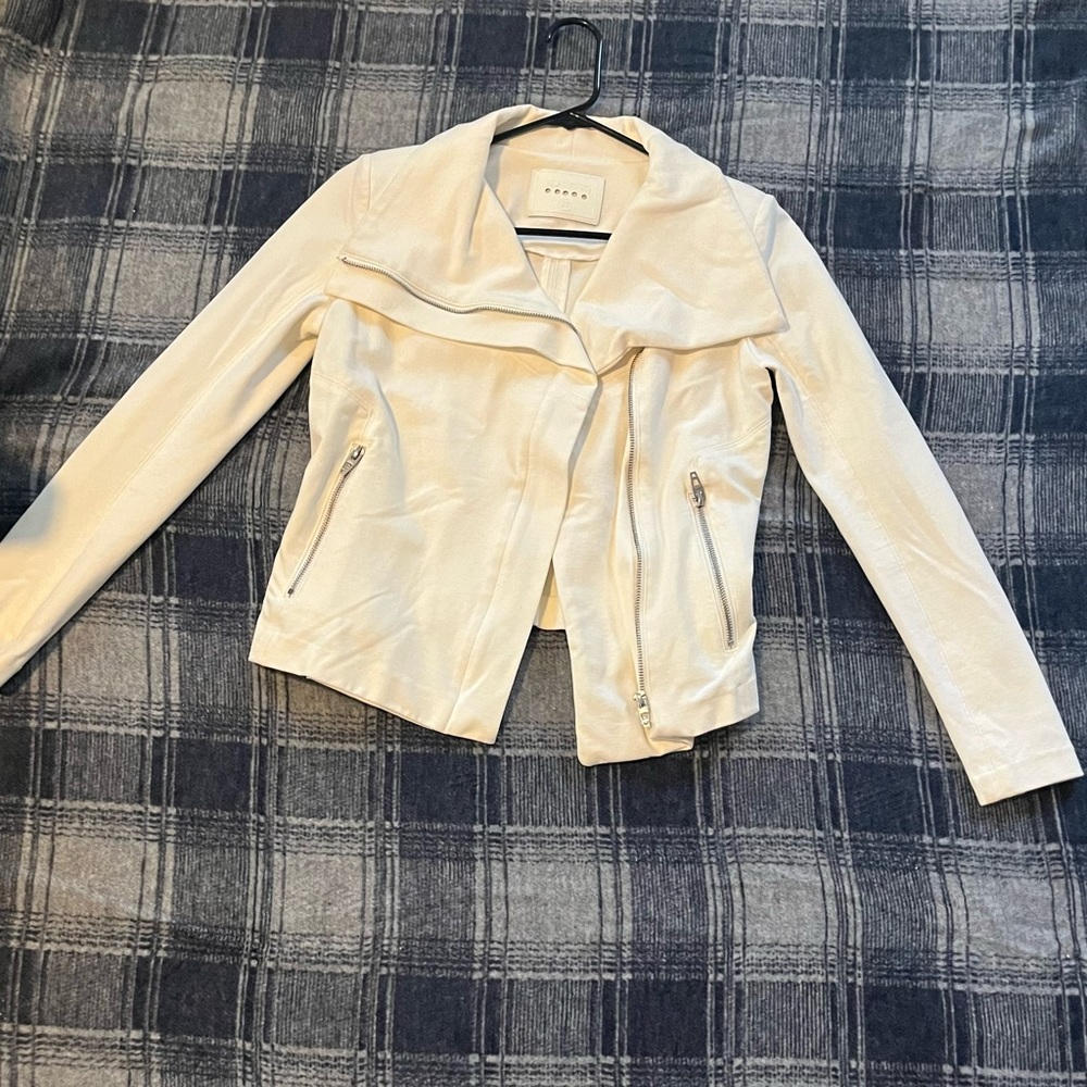 Cream BlankNYC Moto Jacket